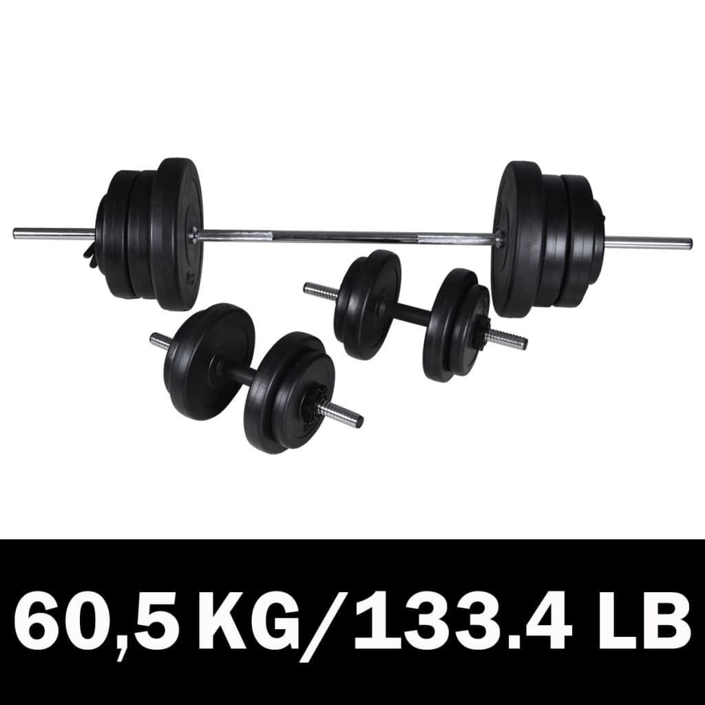 Vidaxl Barbellen Haltl Set 60,5 kg