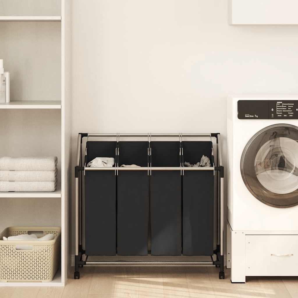 Vidaxl Wass Starter avec 4 dos noir et gris