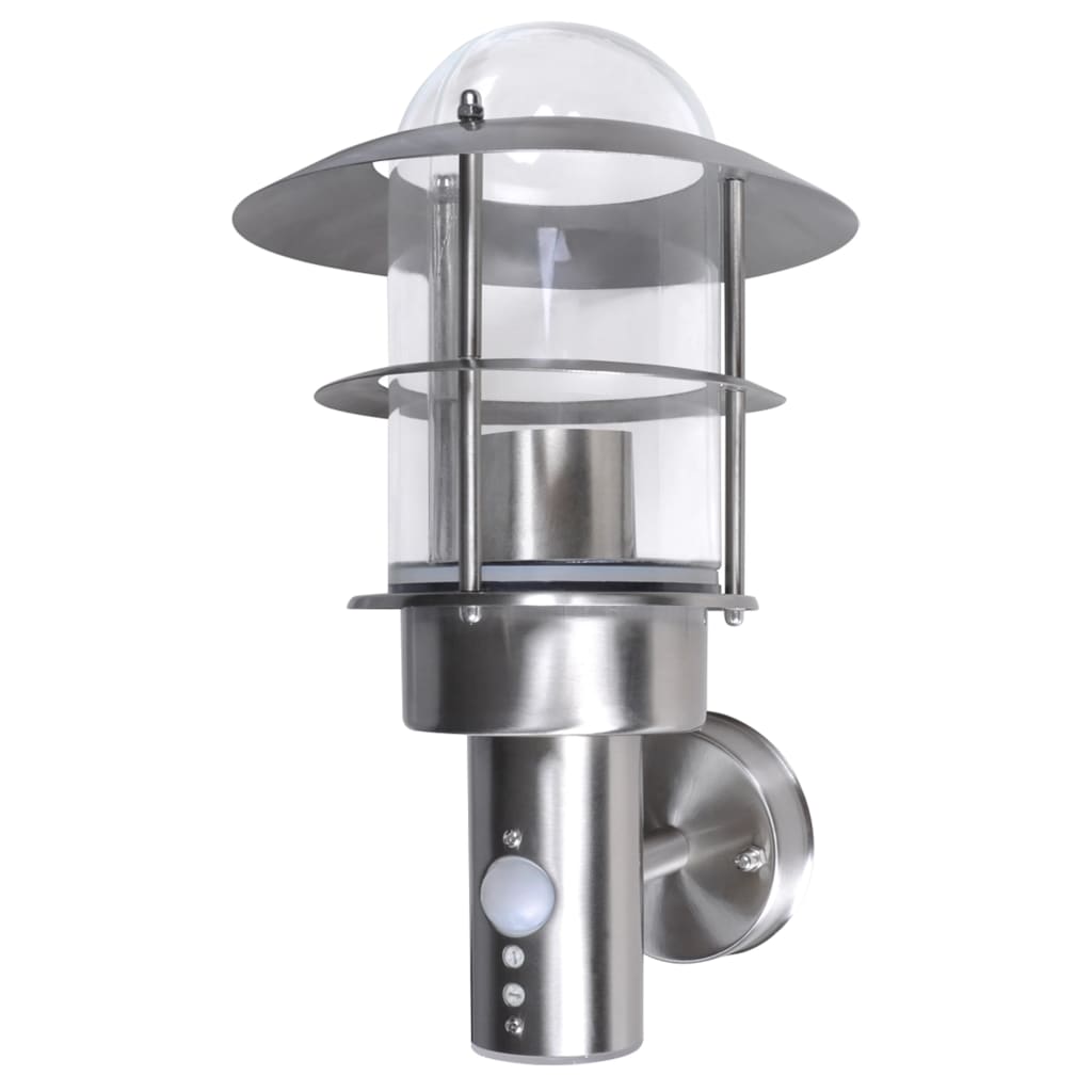 Vidaxl Lampe murale extérieure avec capteur de mouvement en acier inoxydable