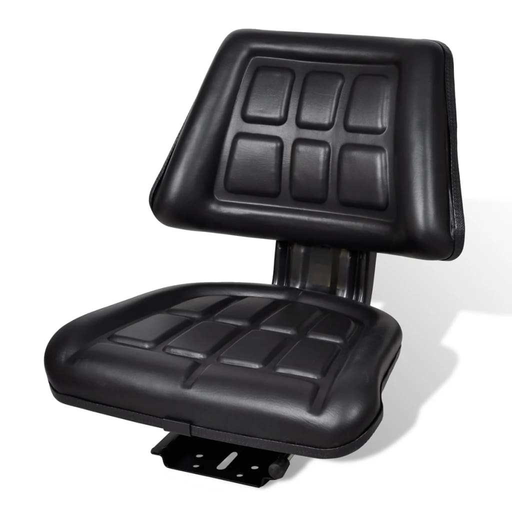 Chaise de tracteur Vidaxl avec dossier noir