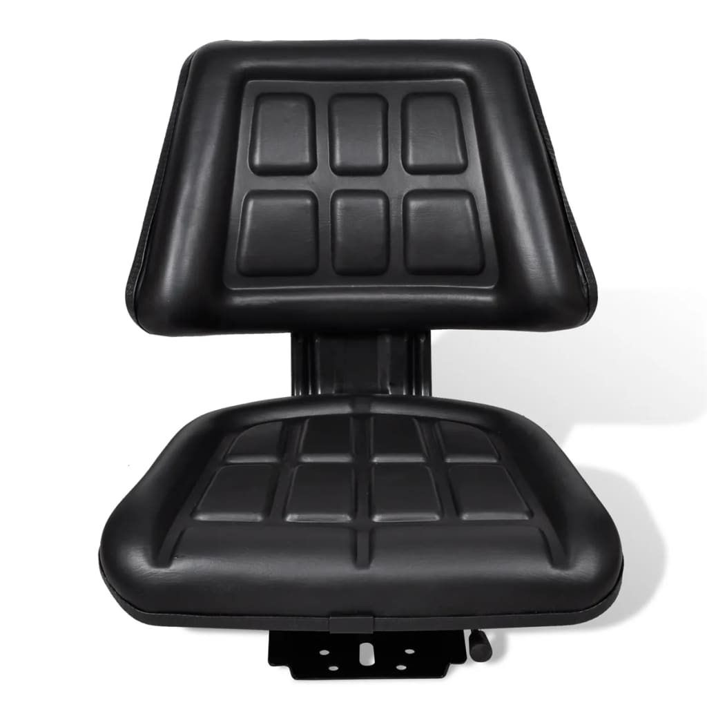 Chaise de tracteur Vidaxl avec dossier noir