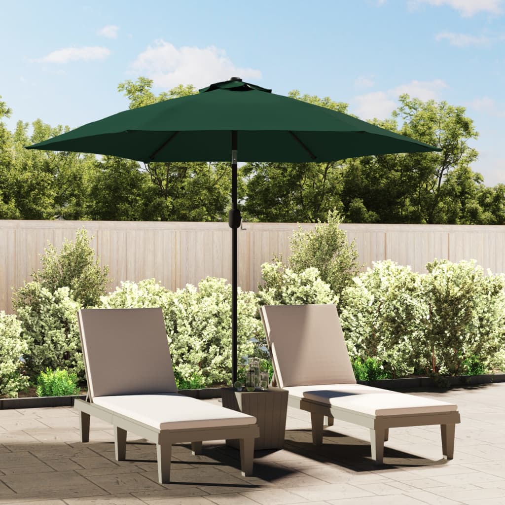 Parasol vidaxl avec poteau en acier 3 m vert