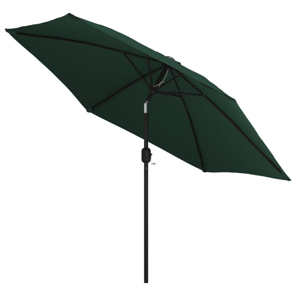Parasol vidaxl avec poteau en acier 3 m vert