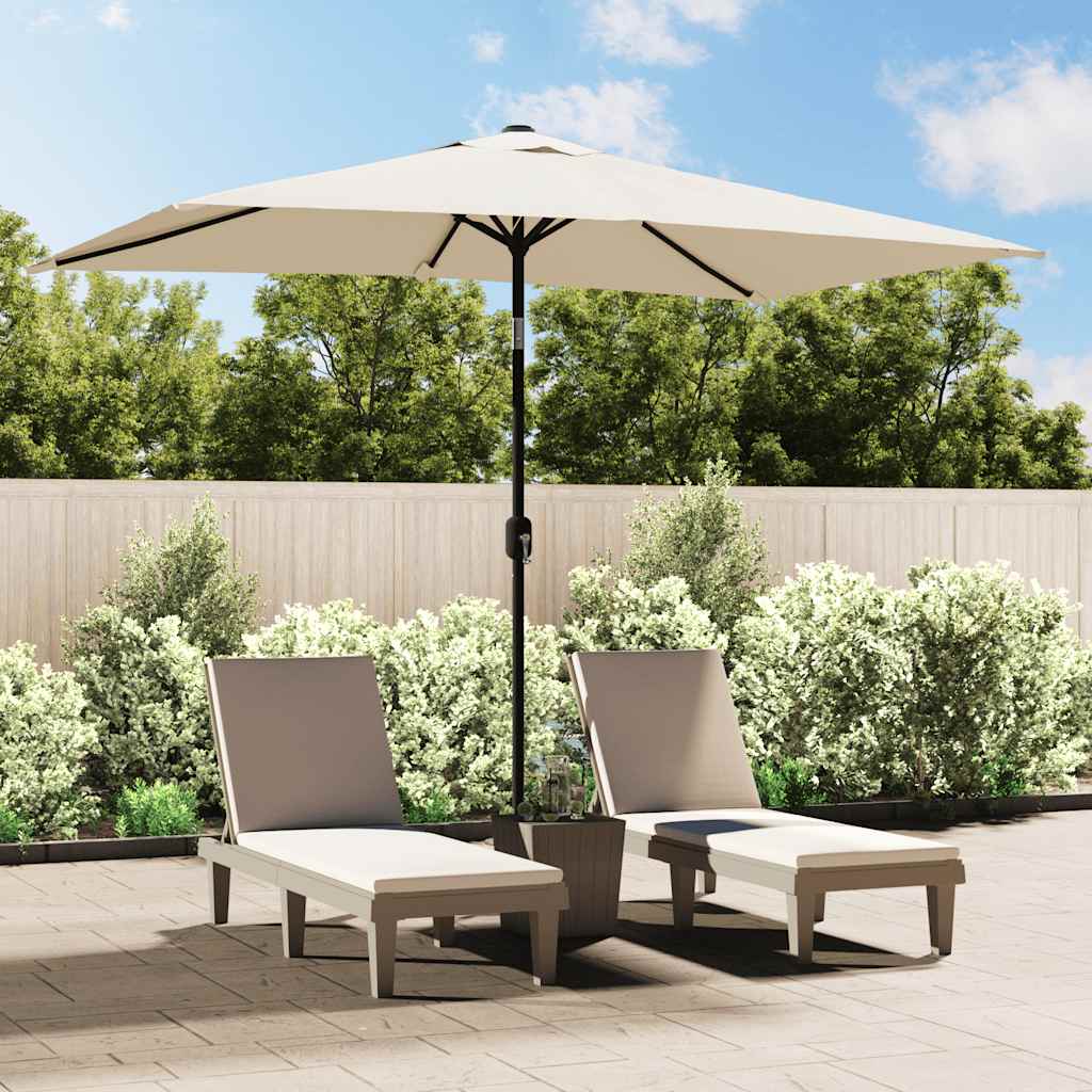 Vidaxl parasol quadrangulaire sable blanc 200 x 300 cm