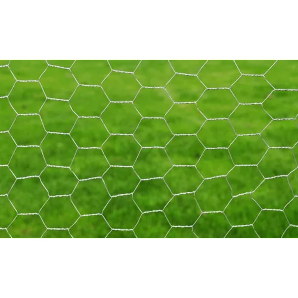 Vidaxl Poulet Fil 25x0,5 m Galvanisé en acier argent coloré
