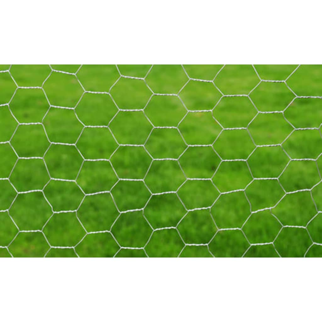 Vidaxl Poulet Fil 25x1 m Galvanisé en acier argenté coloré