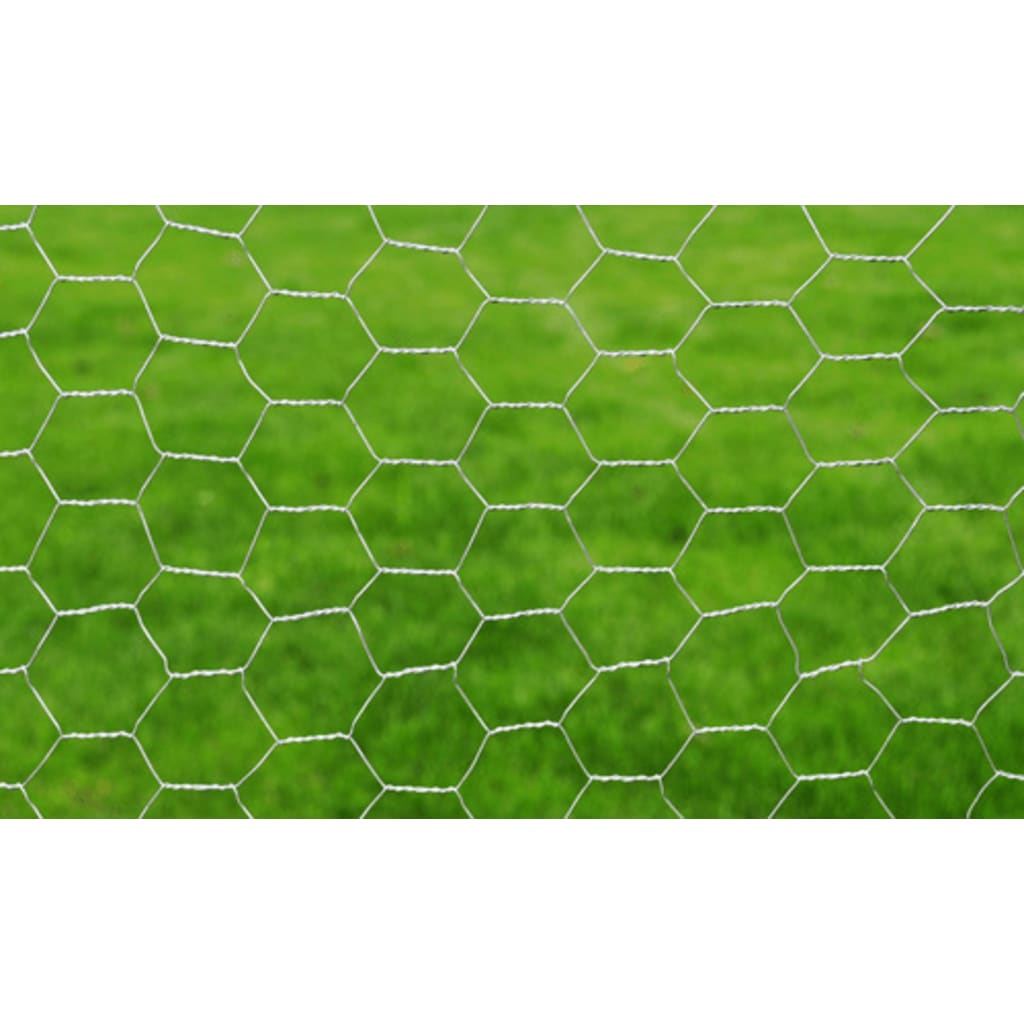 Vidaxl Poulet Fil 25x1 m Galvanisé en acier argenté coloré