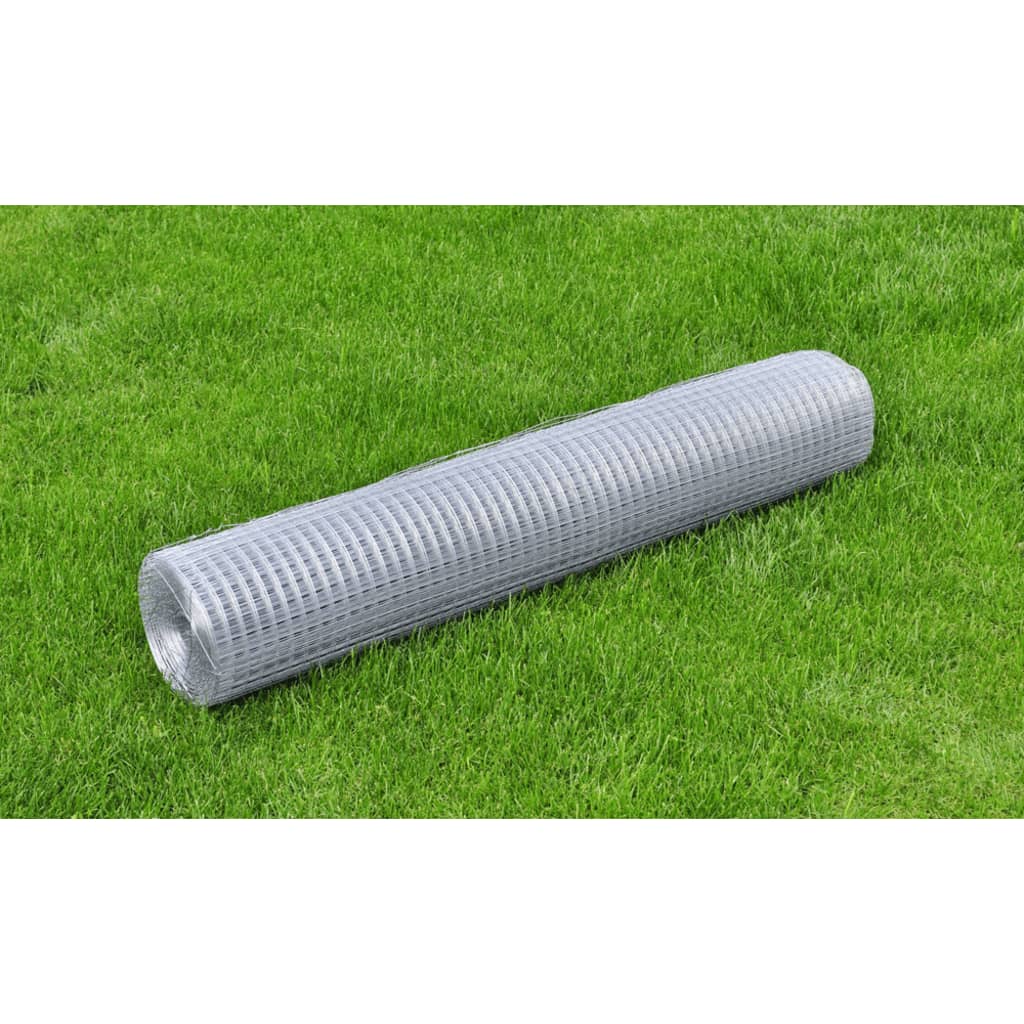 Vidaxl Poulet Fil 25x1 m Galvanisé en acier argenté coloré