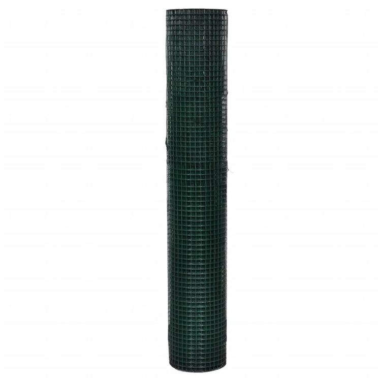 Vidaxl Poulet Fil 10x1 m Galvanisé Acier avec revêtement en PVC vert