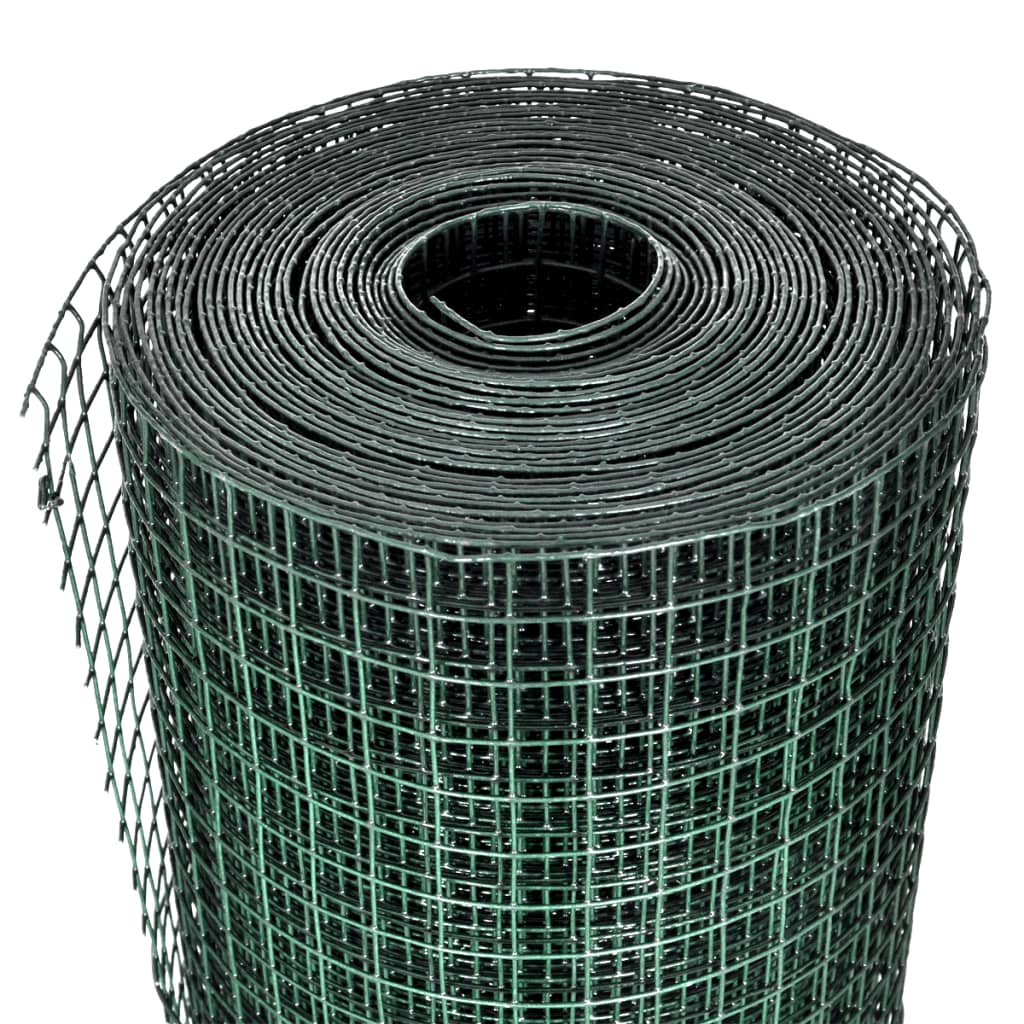 Vidaxl Poulet Fil 1x25 M Galvanisé en acier vert