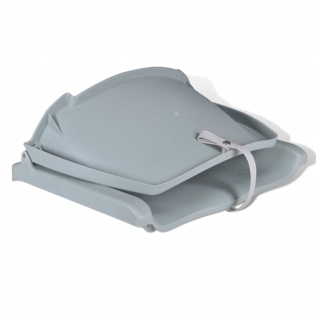 Chaise de bateau Vidaxl sans coussin pliable 48x51x41 cm gris
