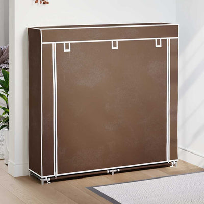 Armoire à chaussures Vidaxl avec couvercle 115x28x110 tissu marron