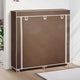 Armoire à chaussures Vidaxl avec couvercle 115x28x110 tissu marron