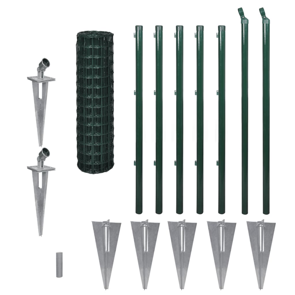 Vidaxl Hek 10x1,0 m en acier vert