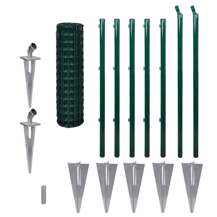 Vidaxl Hek 10x1,0 m en acier vert