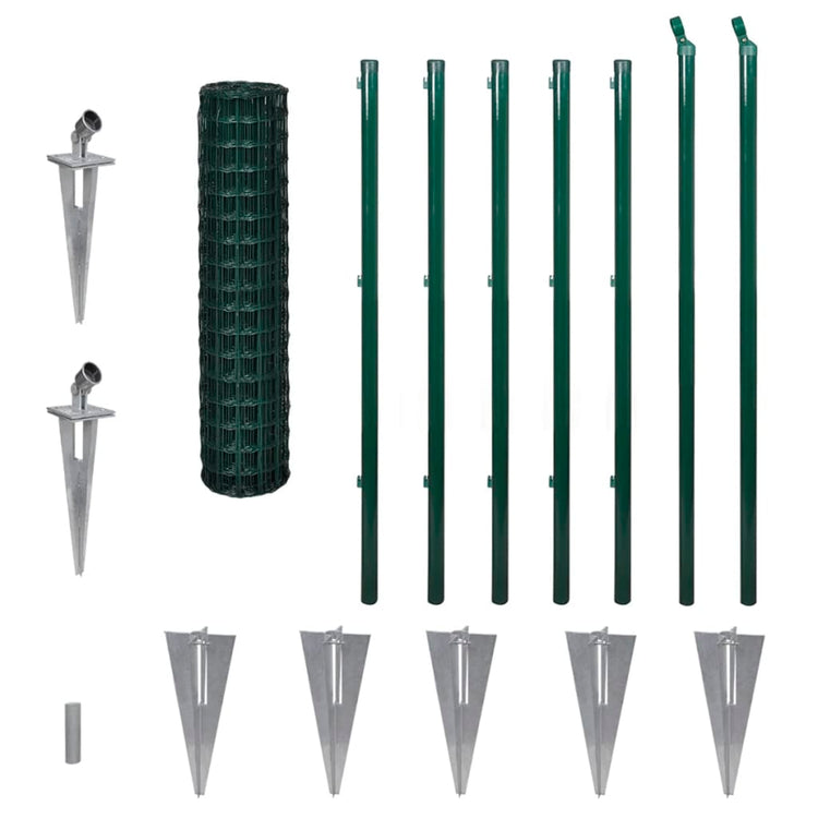 Vidaxl Hek 10x1,2 m en acier vert