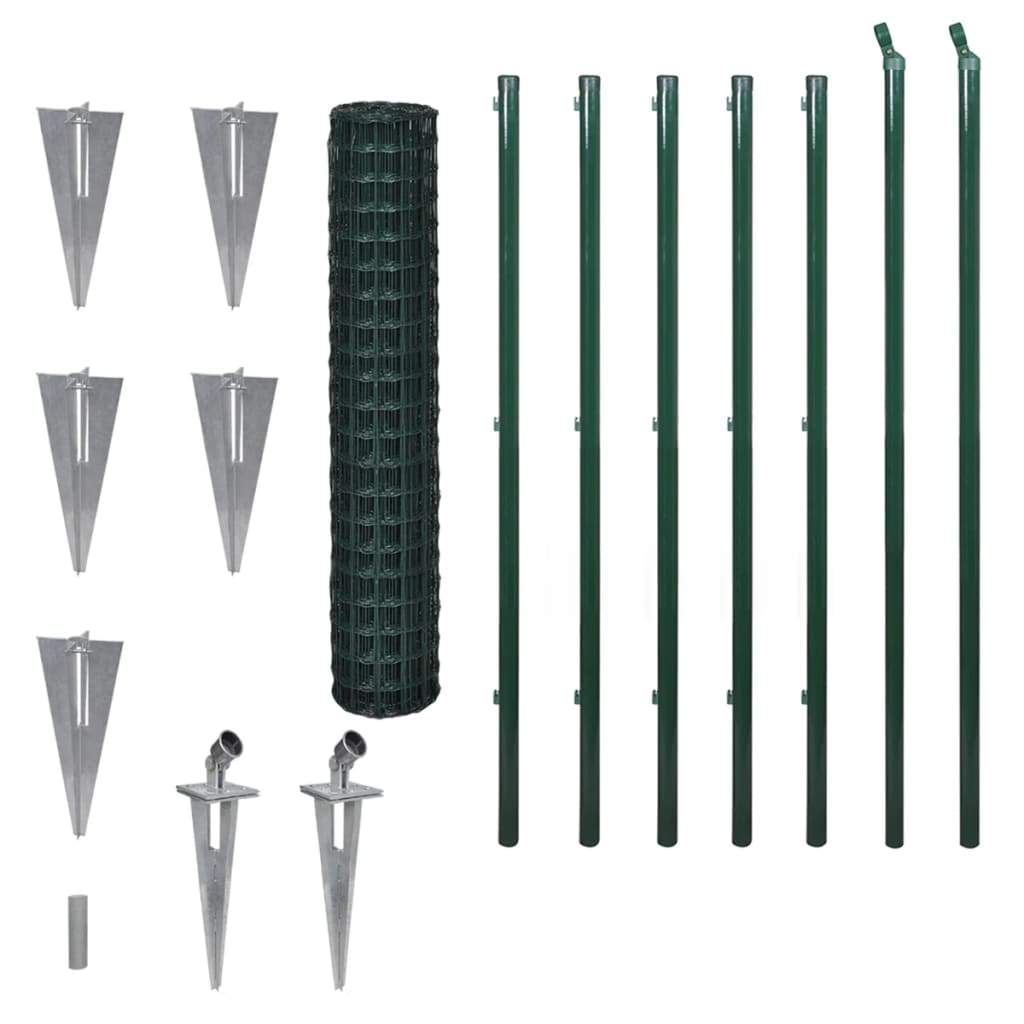 Vidaxl Hek 10x1,5 m en acier vert
