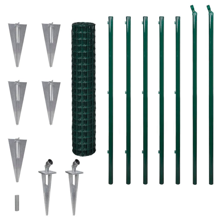Vidaxl Hek 10x1,5 m en acier vert