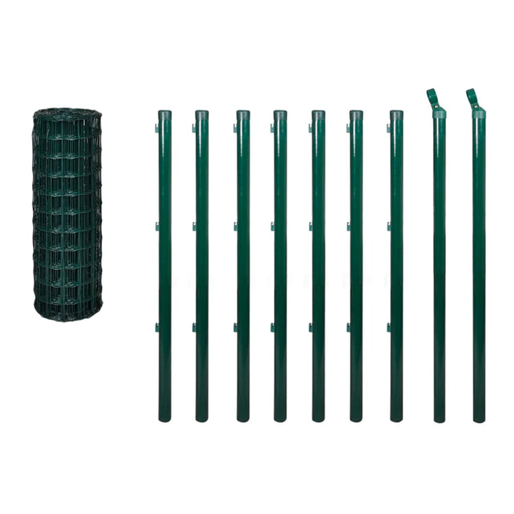 Vidaxl Eurohek 10x0,8 m en acier vert