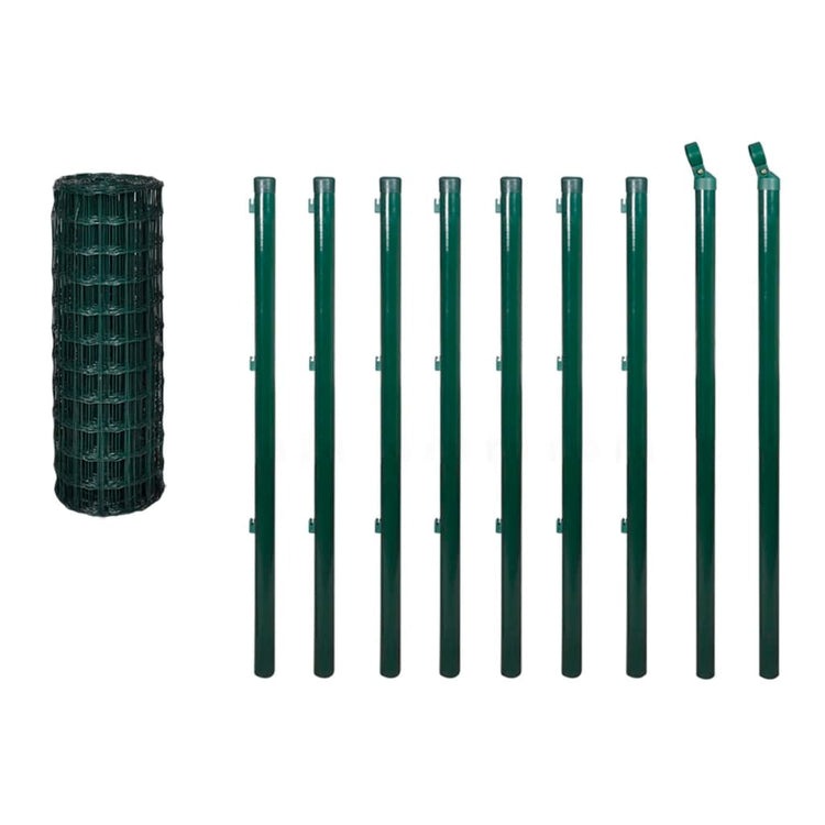 Vidaxl Eurohek 10x1,5 m en acier vert