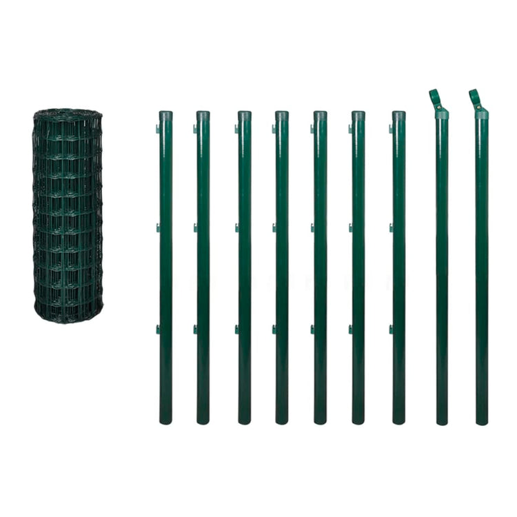 Vidaxl Eurohek 10x1,5 m en acier vert