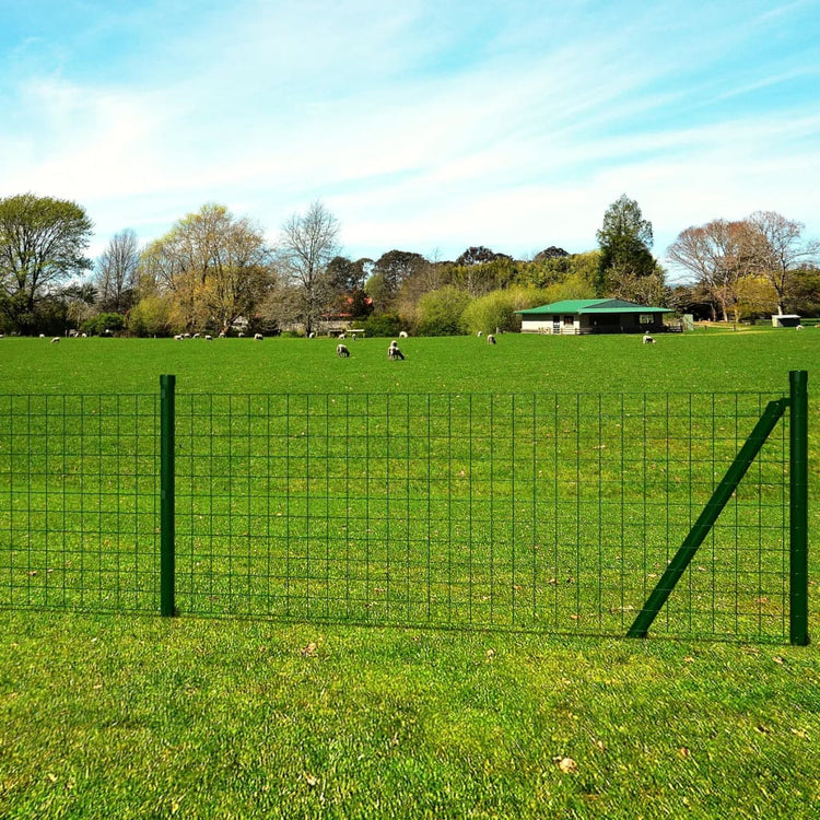 Vidaxl Eurohek 10x1,5 m en acier vert