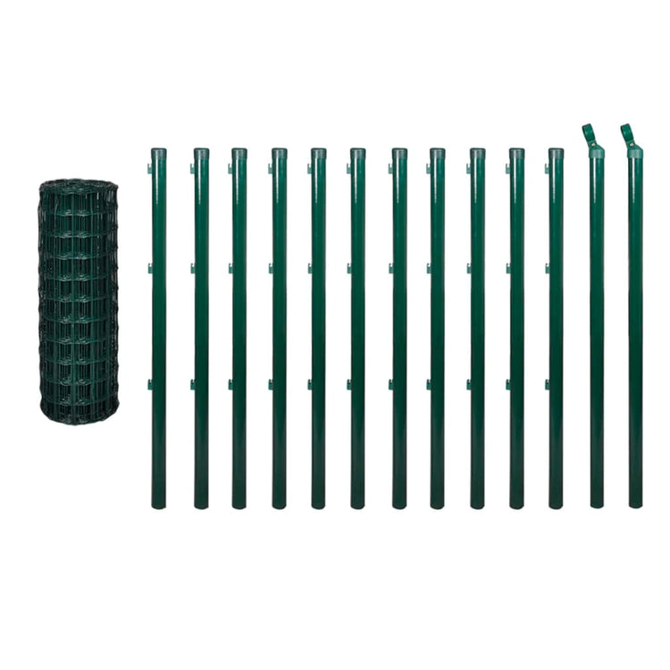 Vidaxl Eurohek 25x1,0 m en acier vert