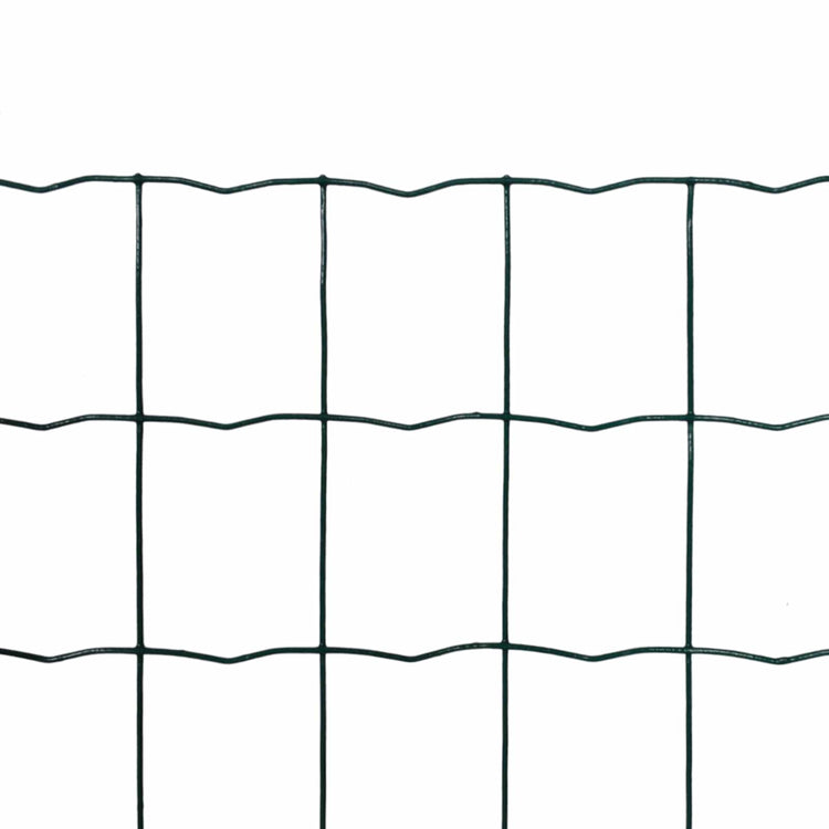 Vidaxx clôture euro vert 1000 x 180 cm fer enduit de PVC