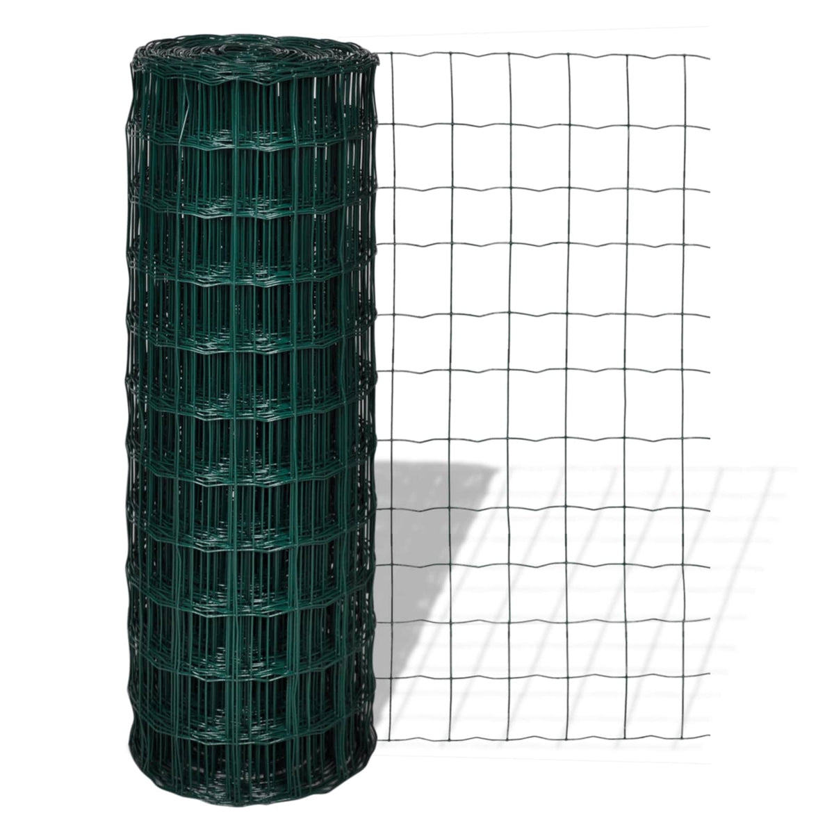 Vidaxx clôture euro vert 1000 x 180 cm fer enduit de PVC