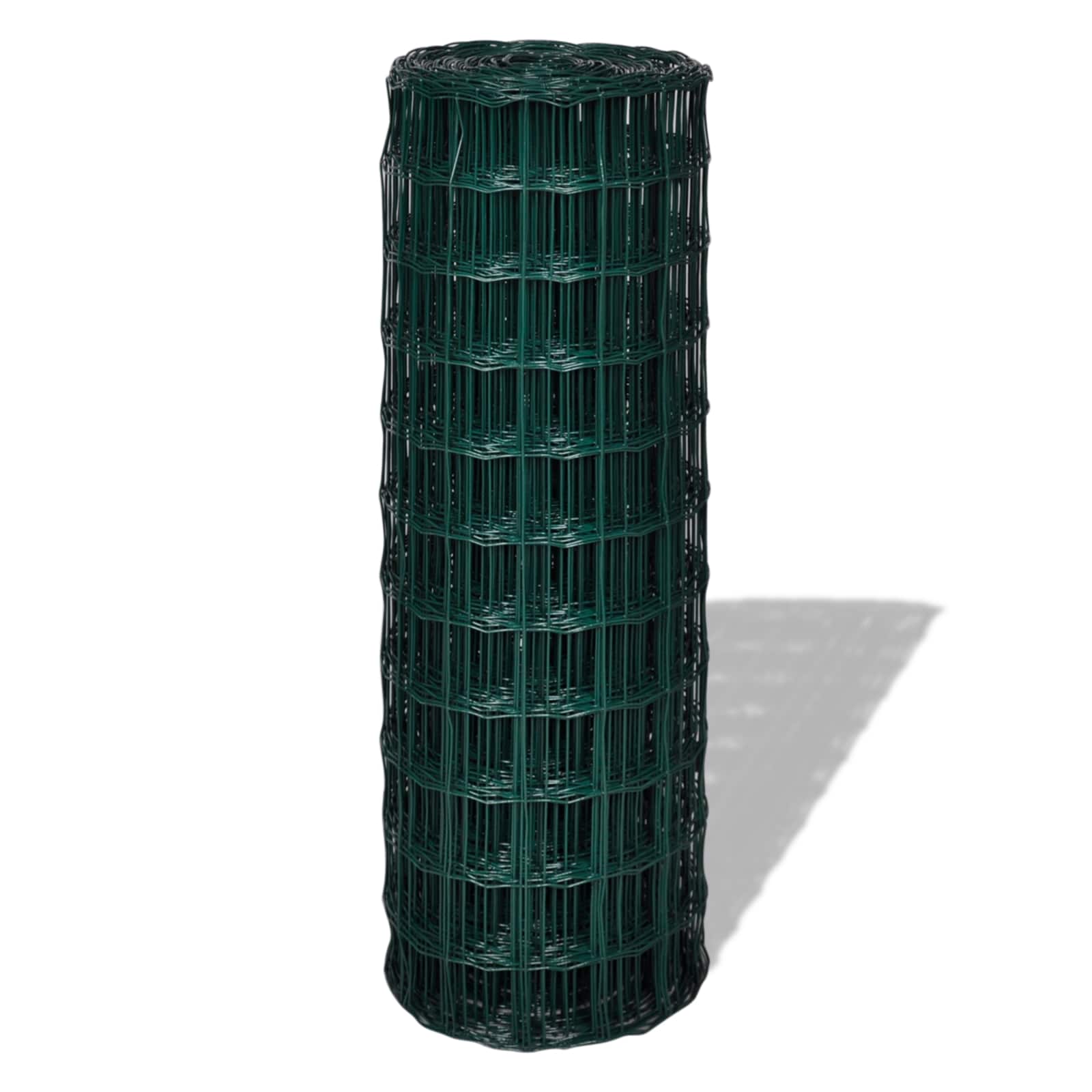 Vidaxx clôture euro vert 1000 x 180 cm fer enduit de PVC