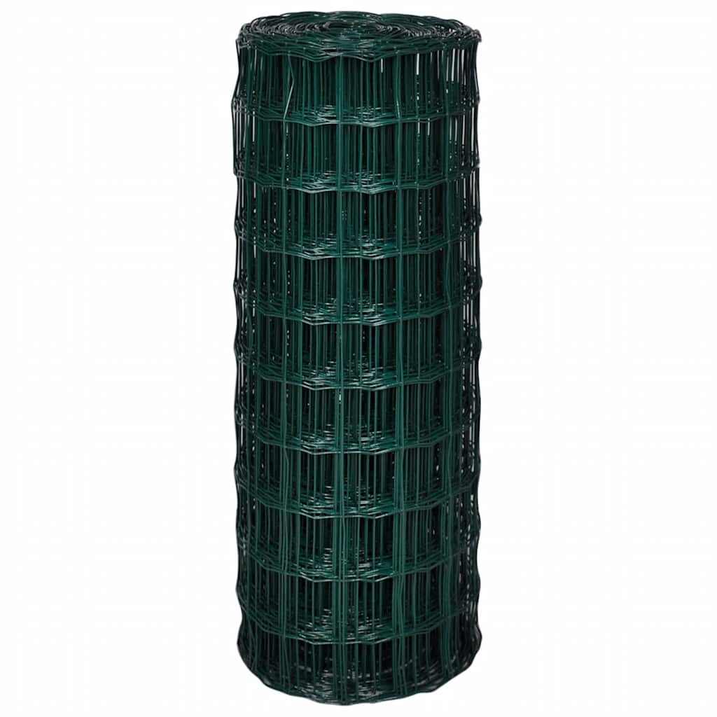Vidaxl hek 25x1,0 m en acier vert