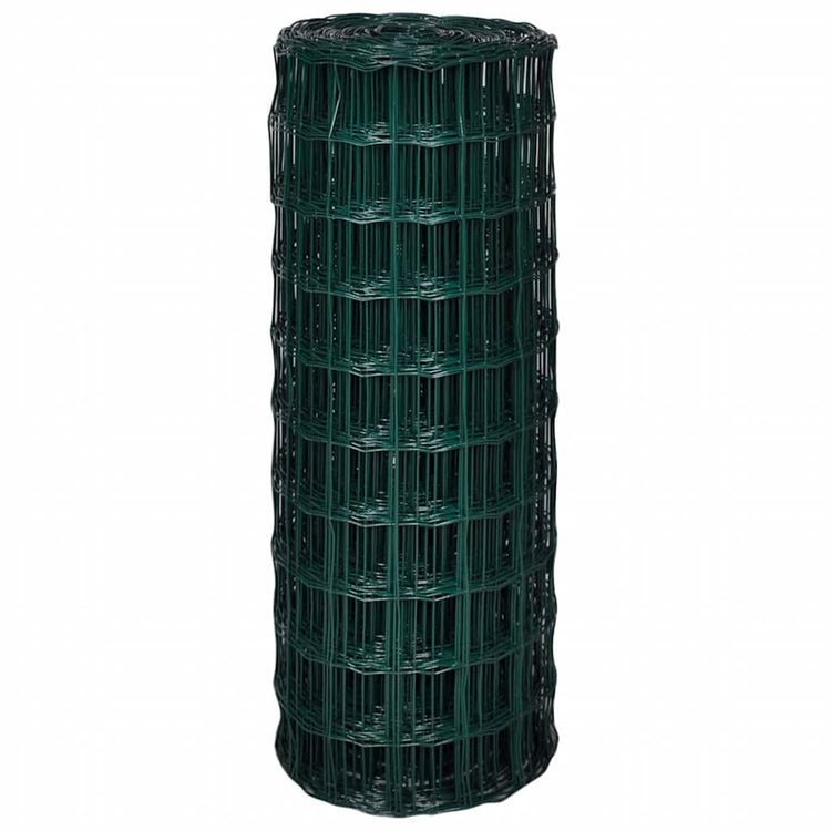 Vidaxl hek 25x1,0 m en acier vert