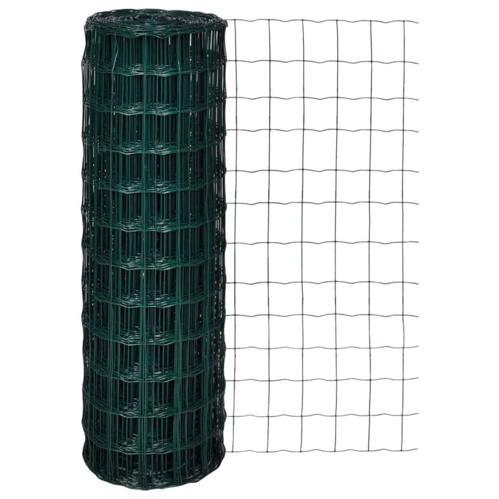 Vidaxl hek 25x1,2 m en acier vert