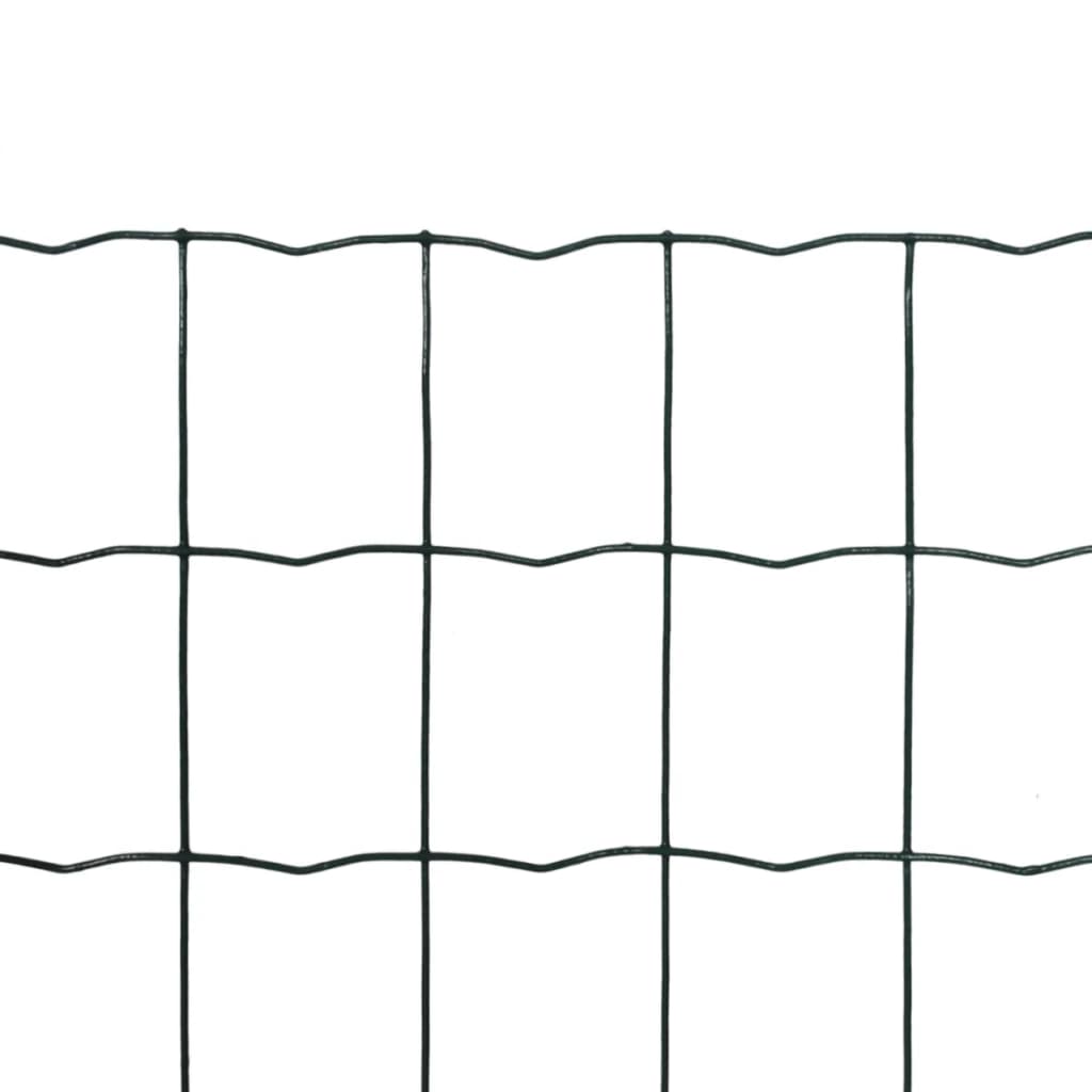 Vidaxl hek 25x1,2 m en acier vert