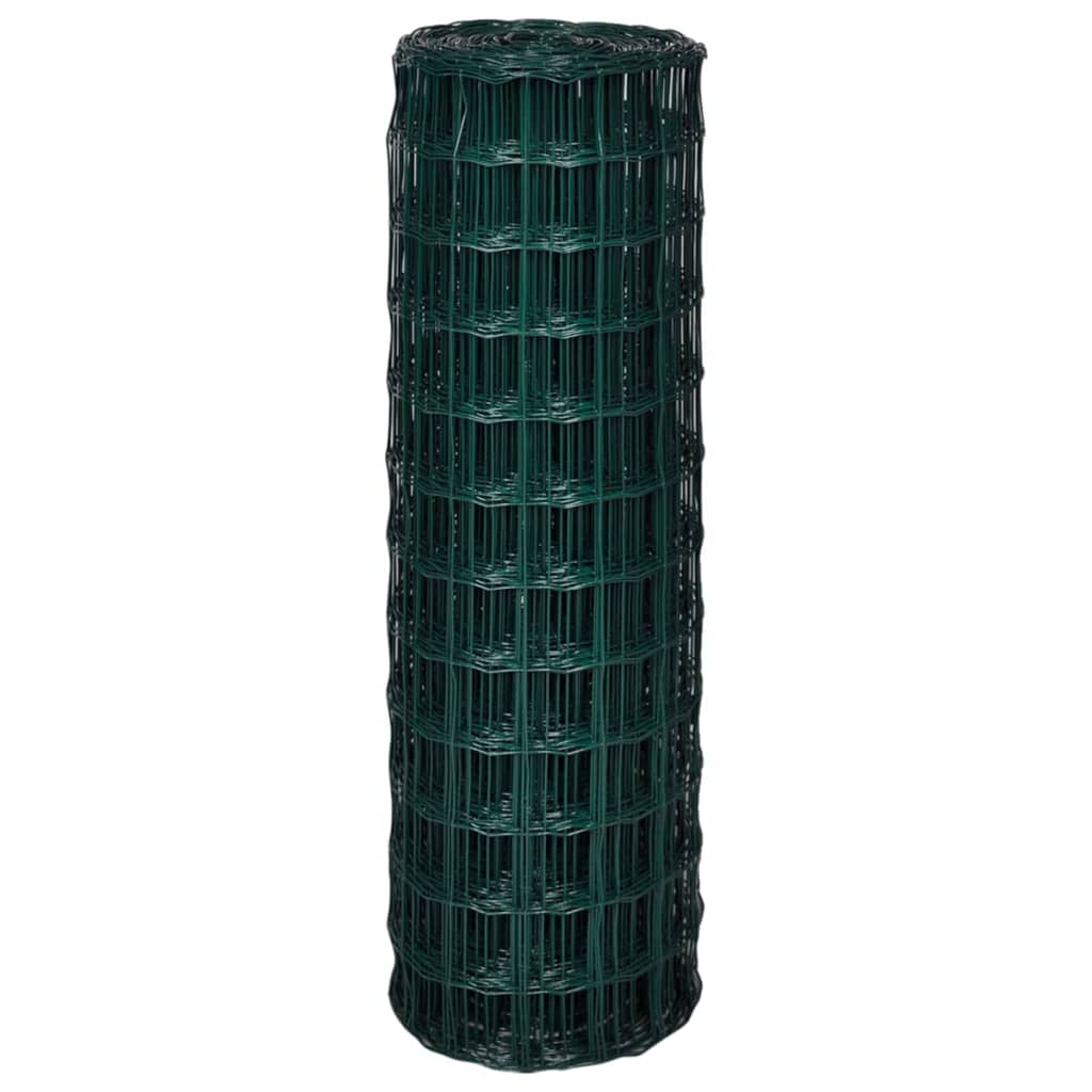 Vidaxl hek 25x1,2 m en acier vert