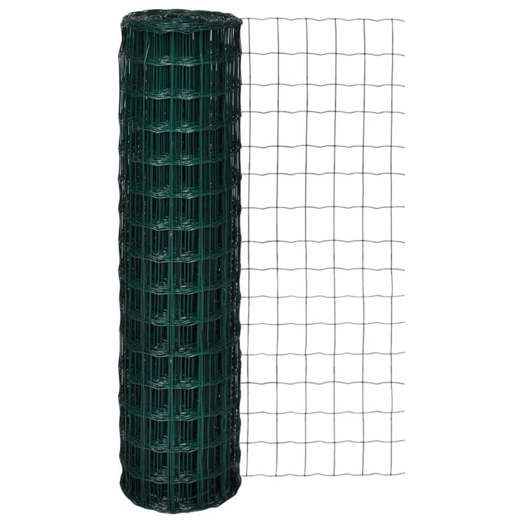 Vidaxl hek 25x1,5 m en acier vert