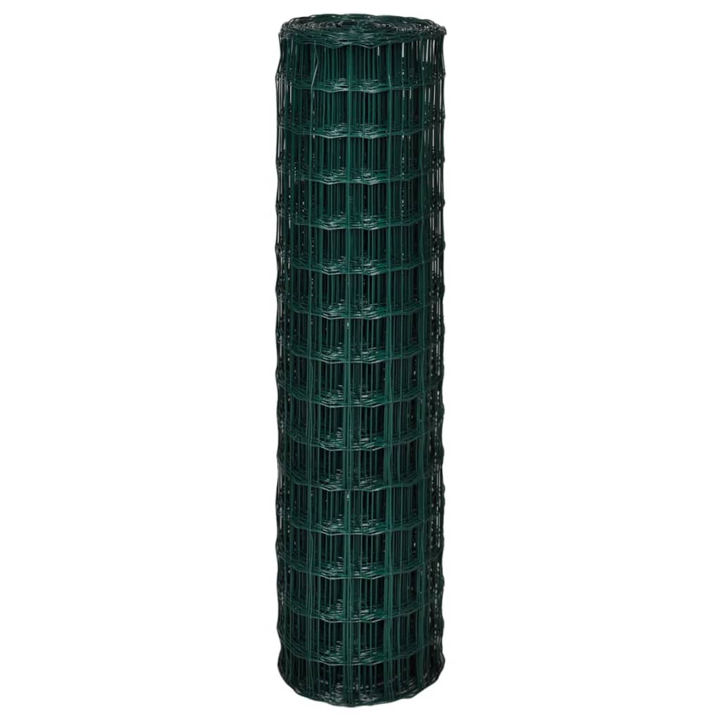 Vidaxl hek 25x1,5 m en acier vert