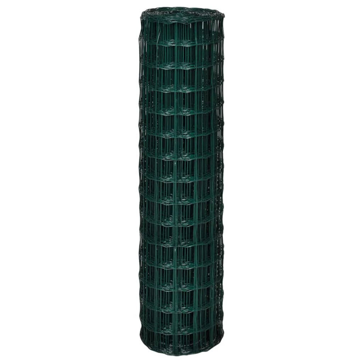 Vidaxl hek 25x1,5 m en acier vert