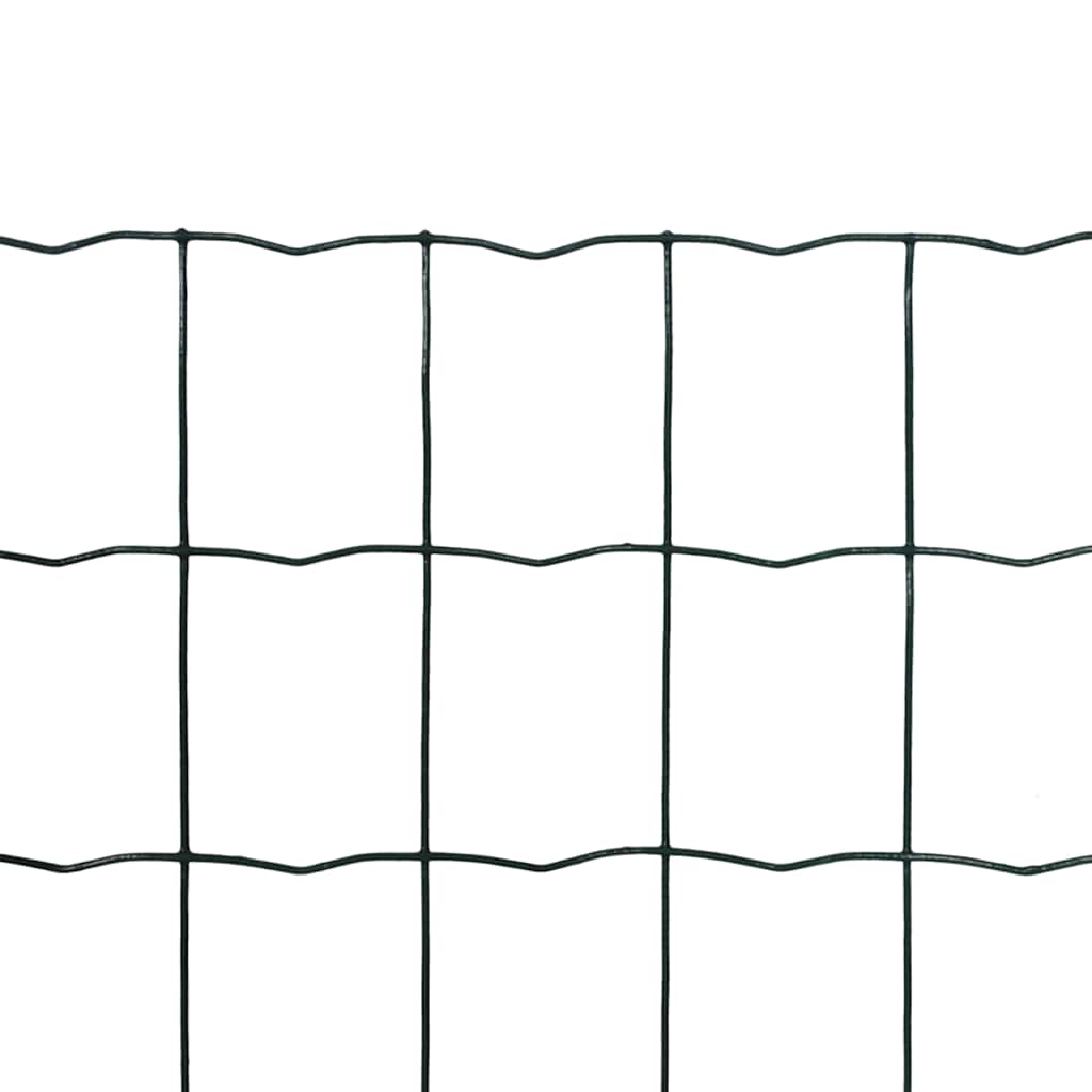 Vidaxl hek 25x0,8 m en acier vert