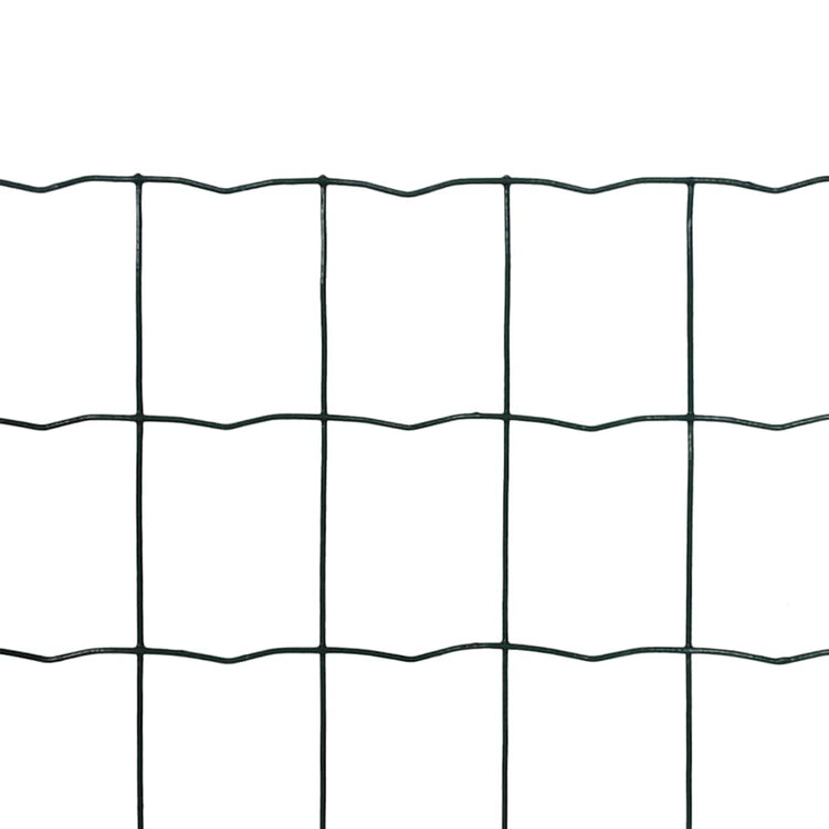 Vidaxl hek 25x0,8 m en acier vert