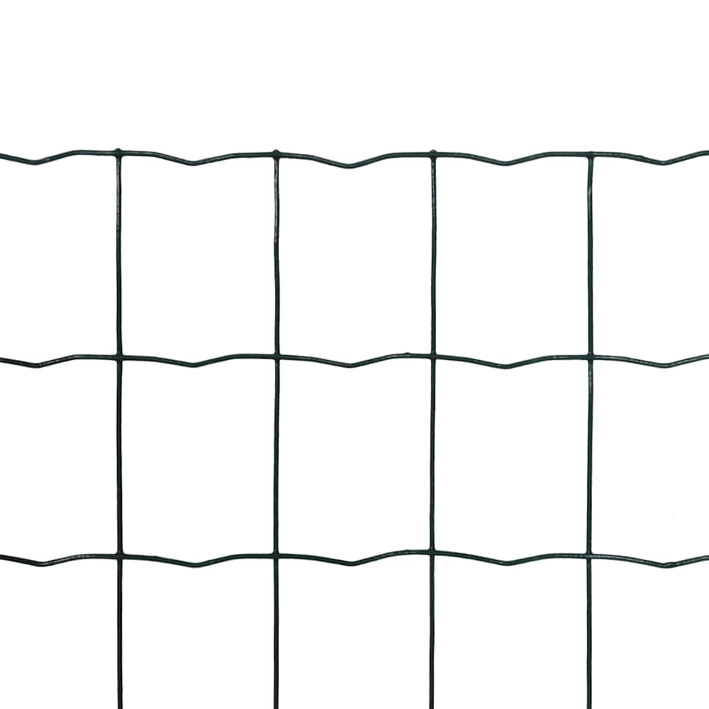 Vidaxl hek 25x1,0 m en acier vert