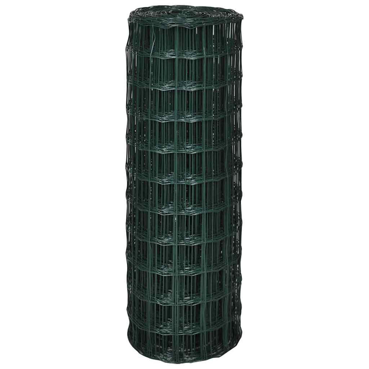 Vidaxl hek 25x1,0 m en acier vert