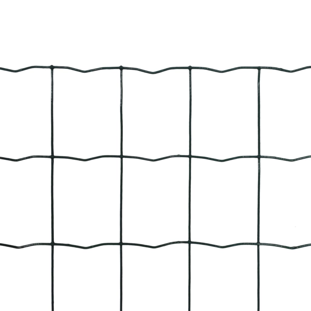 Vidaxl hek 25x1,5 m en acier vert