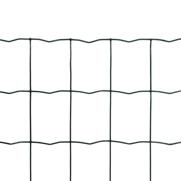 Vidaxl hek 25x1,5 m en acier vert
