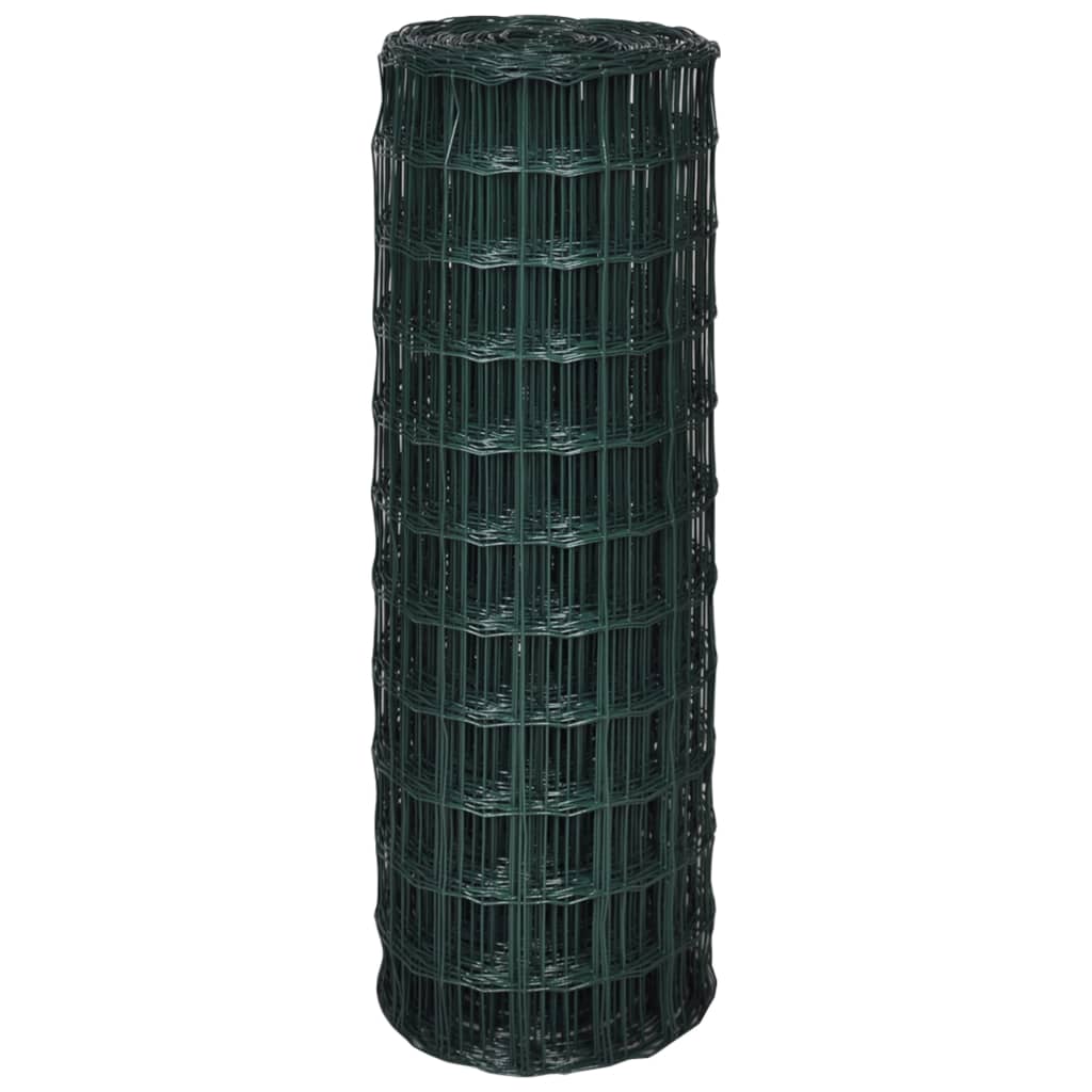 Vidaxl hek 25x1,5 m en acier vert