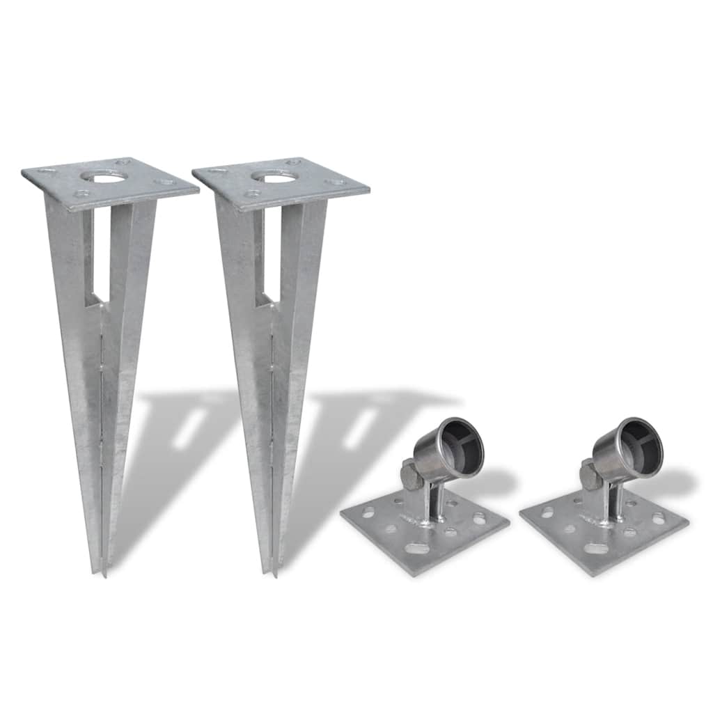 Épingles de poteau de support Vidaxl 2 ST Steel