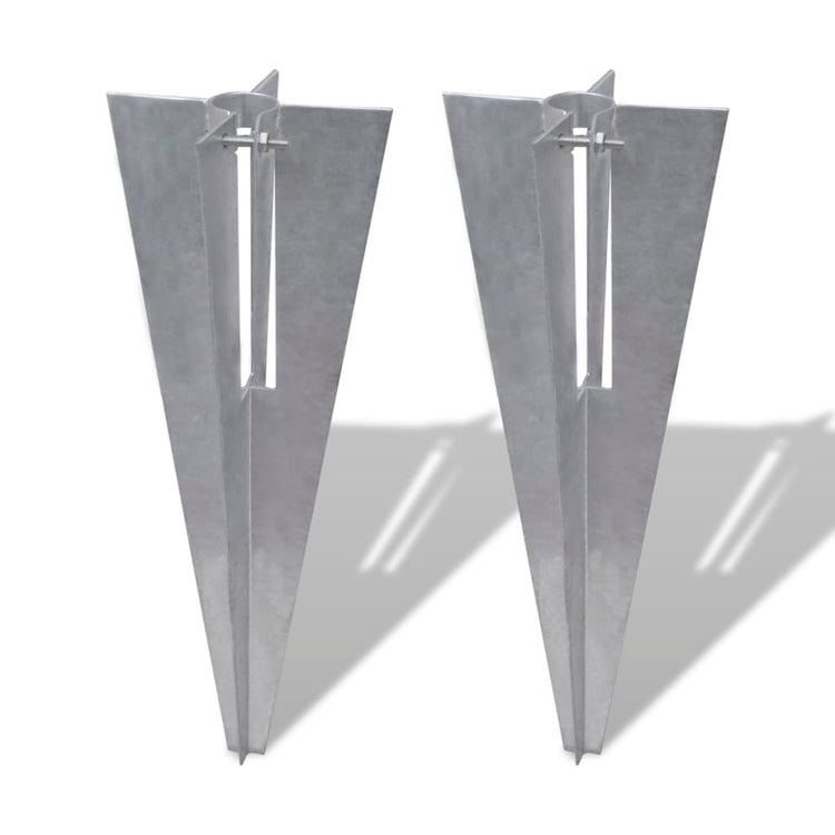 Épingles de poteau de clôture vidaxl 2 st en acier