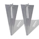 Épingles de poteau de clôture vidaxl 2 st en acier