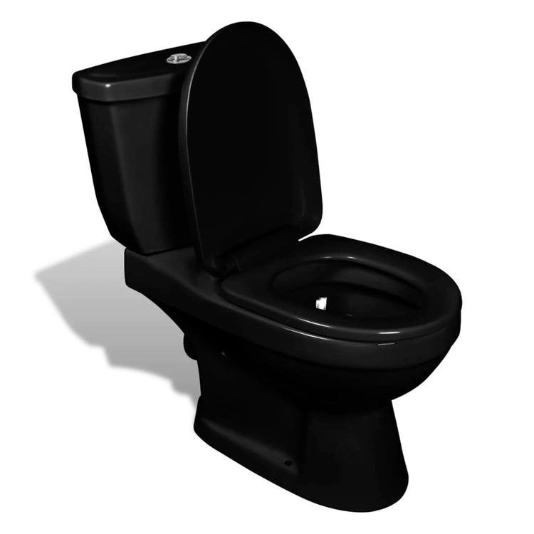 Toilettes vidaxl avec citerne noir