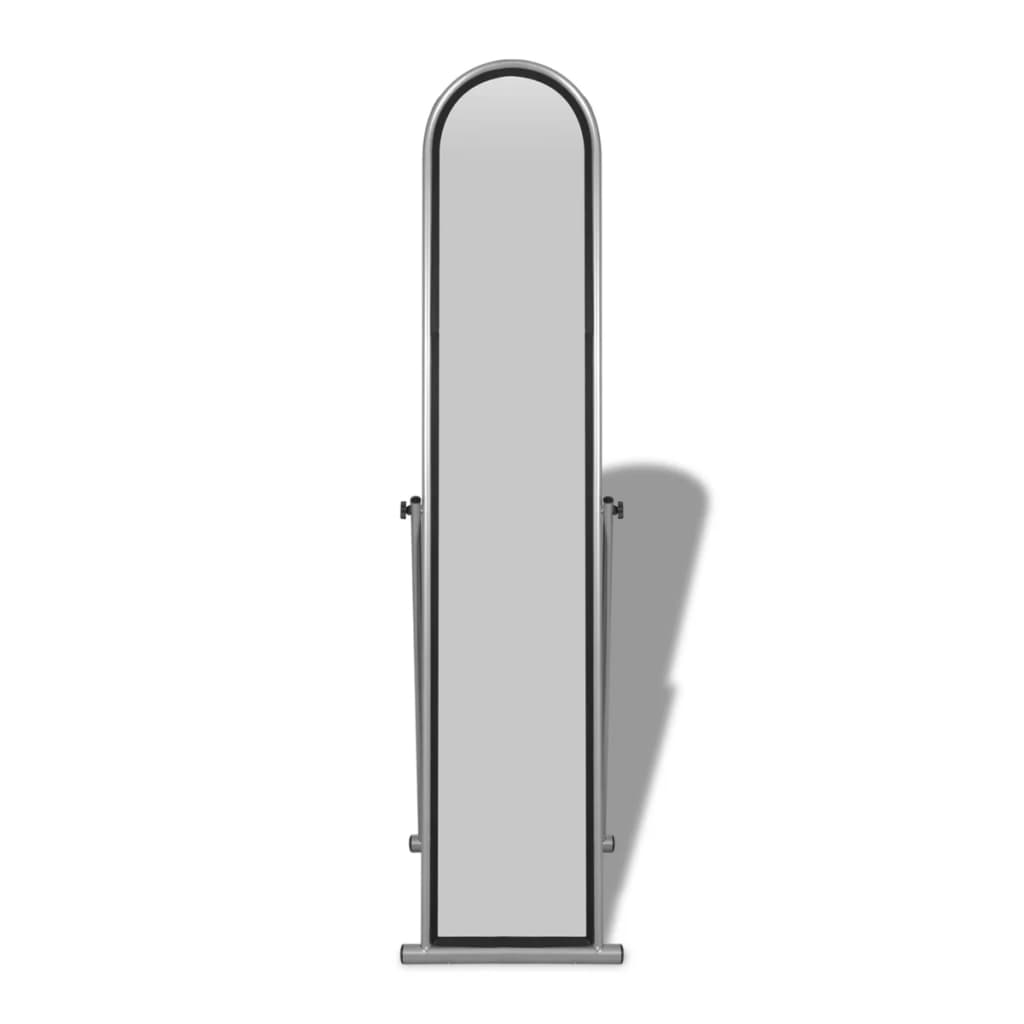 Vidaxl Miroir de sol autonome avec gris rectangulaire en pleine longueur